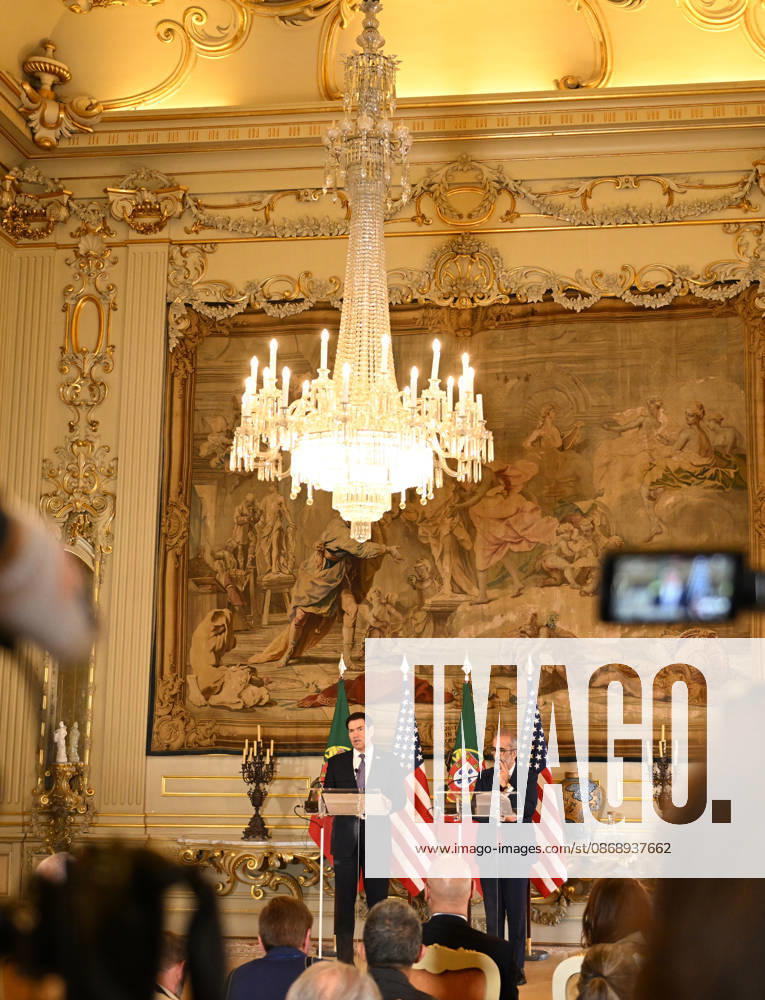 US Secretary of State Marco Rubio visits Portugal LISBON, PORTUGAL - OCTOBER 8: US Secretary of State Marco Rubio (L) and Portuguese Foreign Minister Paulo Rangel (R) hold a joint press conference at the Necessidades Palace, home to Portugal s Foreign Ministry, in Lisbon, Portugal, on October 8, 2026. Zed Jameson Anadolu Lisbon Portugal. Editorial use only. Please get in touch for any other usage.