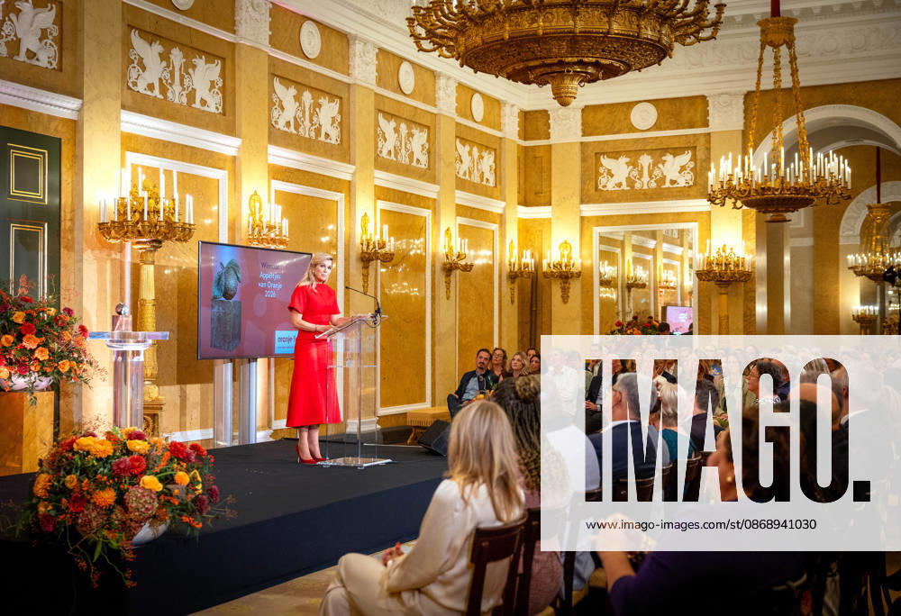 Presentation of the Appeltjes van Oranje awards. The Hague, The Netherlands. 8 Oct 2026 Queen Maxima at the presentation of the Appeltjes van Oranje awards at Noordeinde Palace in The Hague. The Hague The Netherlands