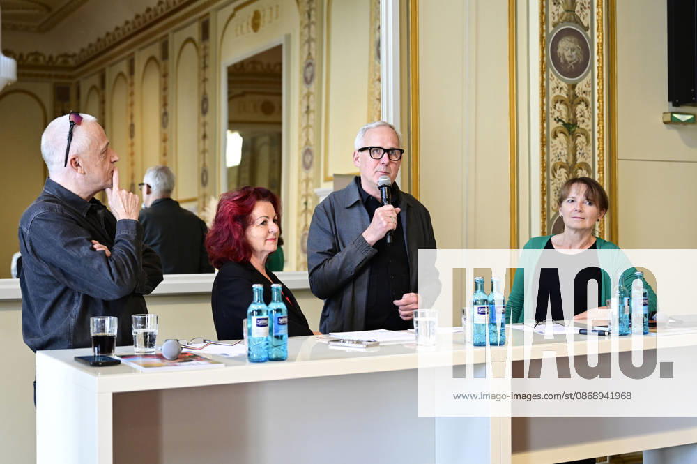 Stefan Hippler, Viola Klein, Joachim Klement, and Sabine Mutschke at the press conference and presentation of the 16th HOPE Award for the 18th Hope Gala 2026 at the Schauspielhaus Dresden, Dresden, October 8, 2026 Foto:xM.xWehnertx xFuturexImagex hope_pk_6021