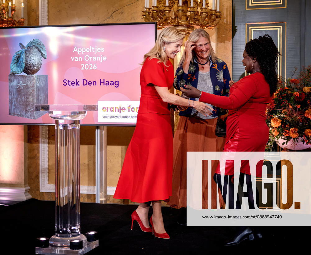 Palace Queen Maxima presented the 2026 Appeltjes van Oranje awards at palace Noordeinde in The Hague. Winner Stek Den Haag Â