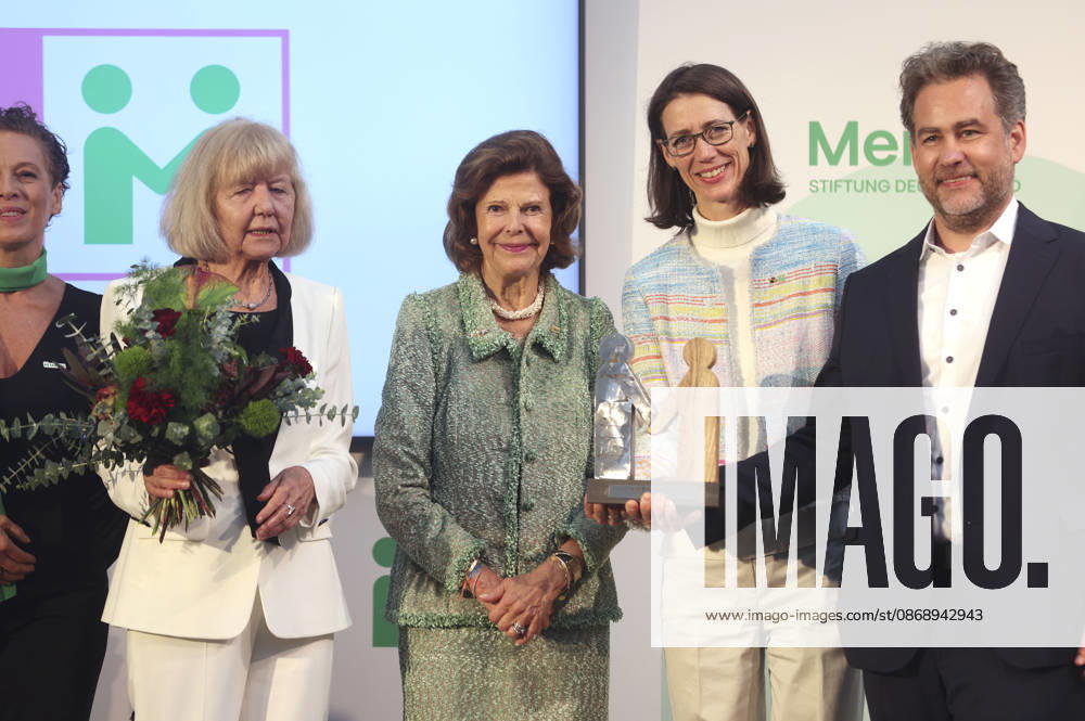Sybille Perez, Monika Brandt, Queen Silvia of Sweden, Countess Bettina Bernadotte, and Moritz Ritter at the Mentor Future Prize award ceremony during the Mentor Foundation’s anniversary celebration on Mainau Island, Mainau, October 8, 2026 Foto:xAgenturxWehnertx xGränzdörferx xFuturexImagex silvia_6030