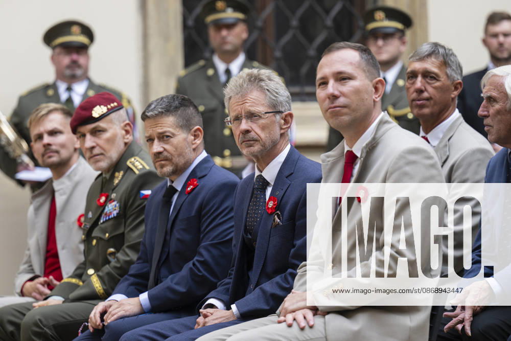 Sokol (Falcon) Movement s Memorial Day honours Sokol members who died in anti-Nazi resistance in Prague, Czech Republic, October 8, 2026. Senate Speaker Milos Vystrcil (ODS), 2nd right, during the commemorative event. (CTKxPhoto MichalxKamaryt) CTKPhotoP2026100806677 CTKPhotoP2026100806677
