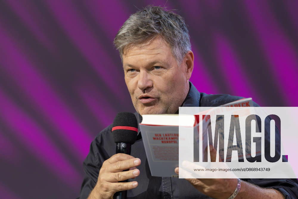 Frankfurt Book Fair 2026: Robert Habeck presents his new book, *Arctic Meltdown*, on the literature stage hosted by ARD, ZDF, and 3sat; Frankfurt am Main, Hesse, Germany; Exhibition Grounds