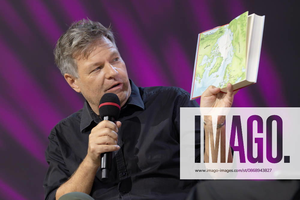 Frankfurt Book Fair 2026: Robert Habeck presents his new book, *Arctic Meltdown*, on the literature stage hosted by ARD, ZDF, and 3sat; Frankfurt am Main, Hesse, Germany; Exhibition Grounds