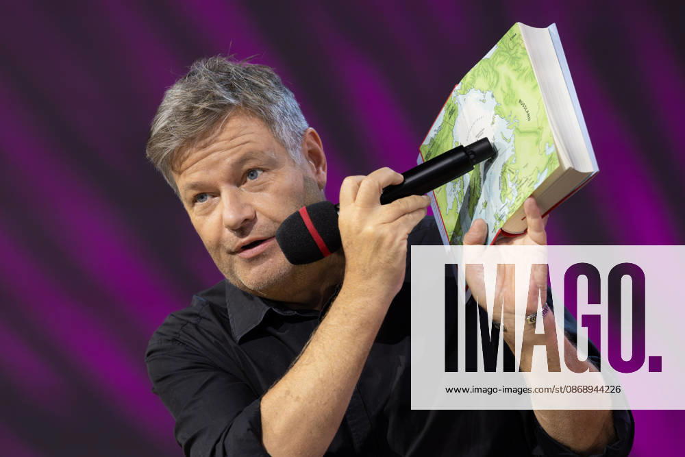 Frankfurt Book Fair 2026: Robert Habeck presents his new book, *Arctic Meltdown*, on the literature stage hosted by ARD, ZDF, and 3sat; Frankfurt am Main, Hesse, Germany; Messegelände