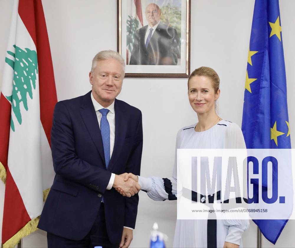 Youssef Raggi - Kaja Kallas meeting in Beirut BEIRUT, LEBANON - OCTOBER 08 : (---- – MANDATORY CREDIT LEBANESE FOREIGN MINISTRY HANDOUT - NO MARKETING NO ADVERTISING CAMPAIGNS - DISTRIBUTED AS A SERVICE TO CLIENTS----) Lebanese Foreign Minister Youssef Raggi (L) meets with EU High Representative for Foreign Affairs and Security Policy Kaja Kallas (R) in Beirut, Lebanon on October 08, 2026. Lebanese Foreign Ministry - Handout Anadolu Beirut Lebanon. Editorial use only. Please get in touch for any other usage.