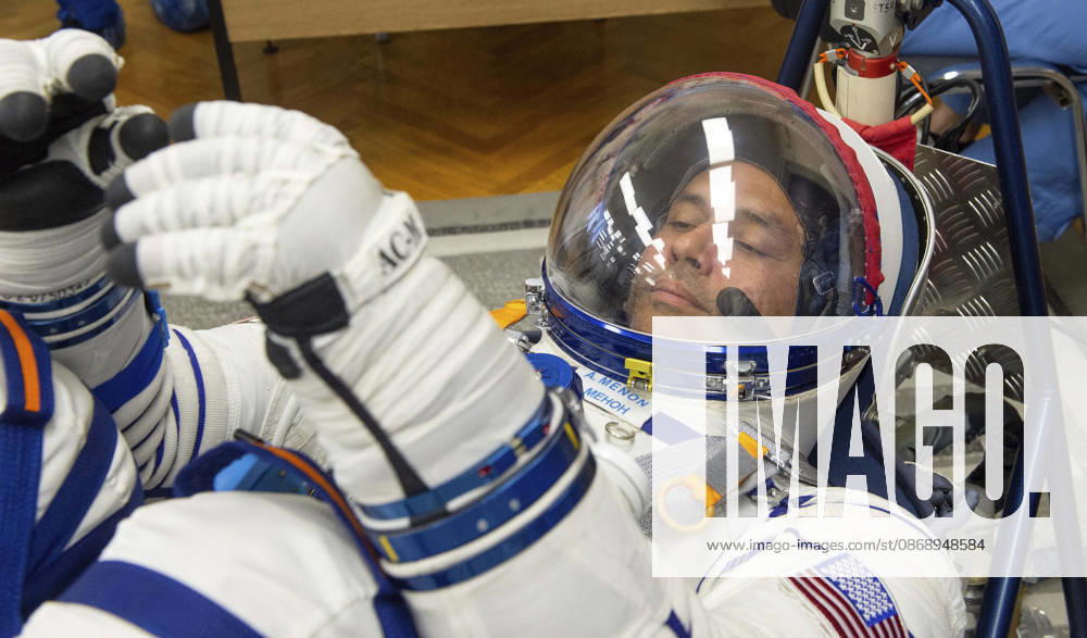 Baikonur, Kazakhstan. 14 July, 2026. NASA astronaut Anil Menon has his Sokol suit pressure checked at the Baikonur Cosmodrome before the Expedition 75 launch, July 14, 2026 in Baikonur, Kazakhstan. He launched to the International Space Station later that day. Baikonur Kazakhstan - ZUMAp138 20261008_zaa_p138_036