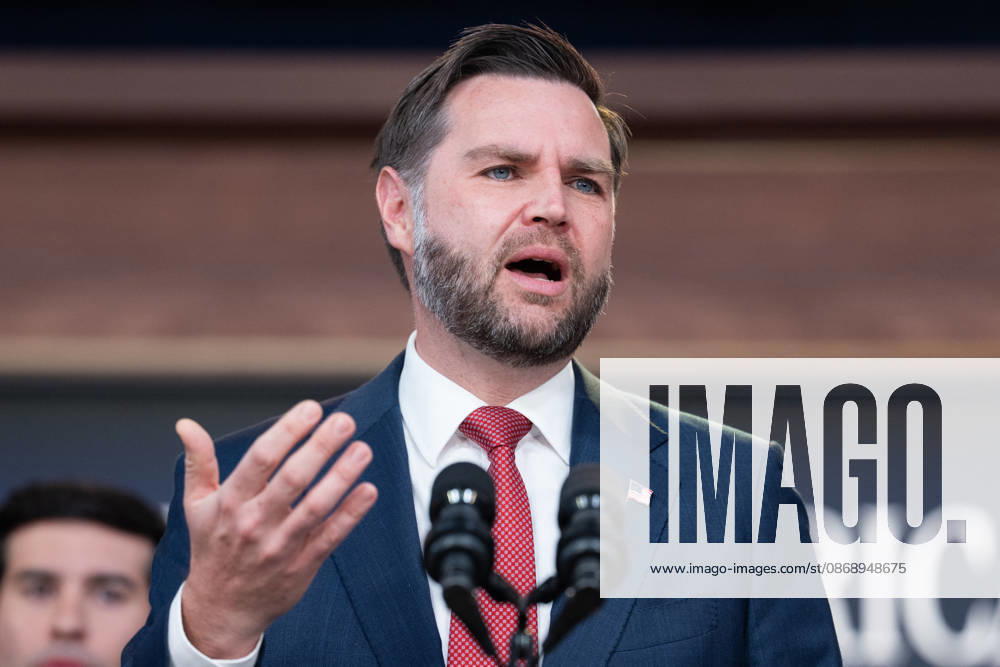 JD Vance During Immigration Program Announcement - Washington Vice President JD Vance gives remarks during an announcement in the South Court Auditorium of the Eisenhower Executive Office Building at the White House in Washington, DC, US, on Thursday, Oct. 8, 2026. The Trump administration said Thursday that it would suspend an immigration program for multiple tech firms, including Microsoft Corp., alleging widespread abuse of a worker visa system. Photo by Aaron Schwartz Pool ABACAPRESS.COM Washington District of Columbia