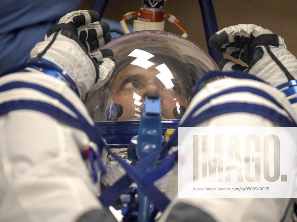 Baikonur, Kazakhstan. 14 July, 2026. NASA astronaut Anil Menon has his Sokol suit pressure checked at the Baikonur Cosmodrome before the Expedition 75 launch, July 14, 2026 in Baikonur, Kazakhstan. He launched to the International Space Station later that day. Baikonur Kazakhstan - ZUMAp138 20261008_zaa_p138_048