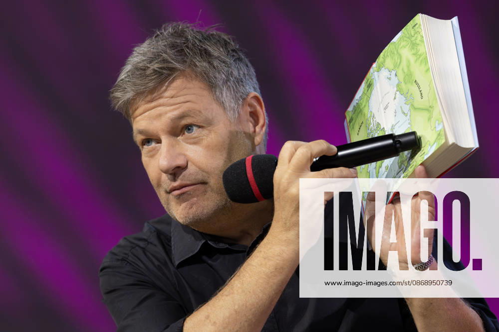 Frankfurt Book Fair 2026: Robert Habeck presents his new book, *Arctic Meltdown*, on the literature stage hosted by ARD, ZDF, and 3sat; Frankfurt am Main, Hesse, Germany; Exhibition Grounds