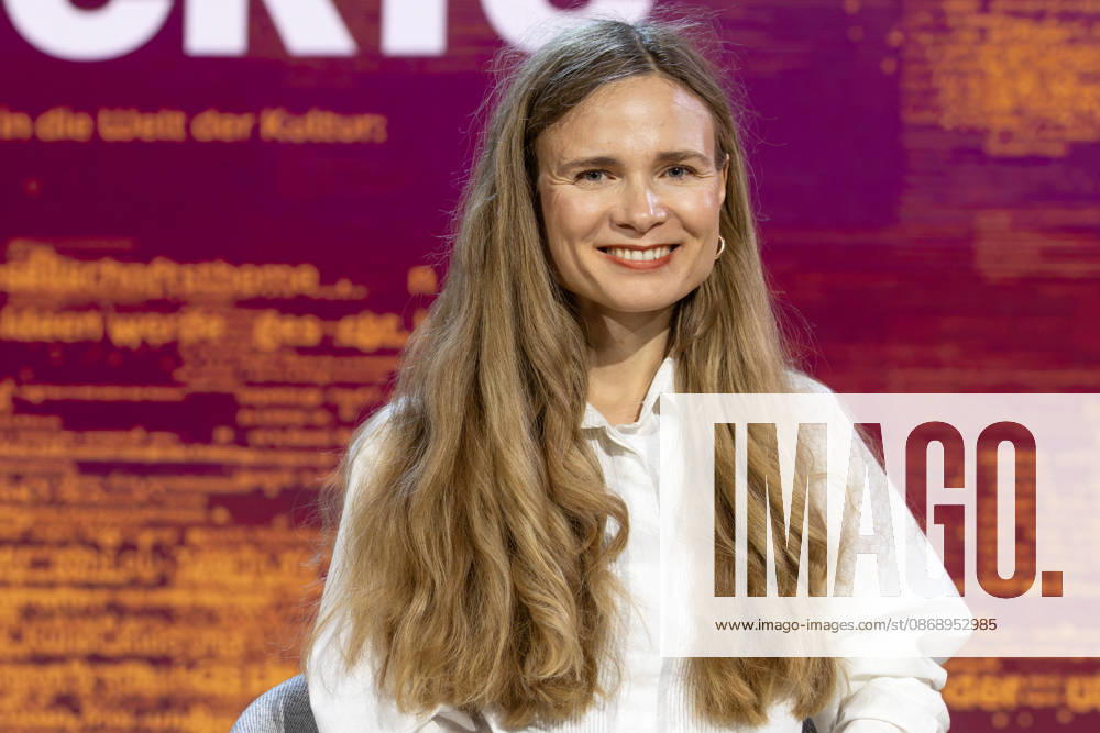 Frankfurt Book Fair 2026: Valeria Gordeev receives the 2026 aspekte Literature Prize for her book *The Cicada Emerges from Its Shiny Golden Shell*, Frankfurt am Main, Hesse, Germany, Exhibition Grounds