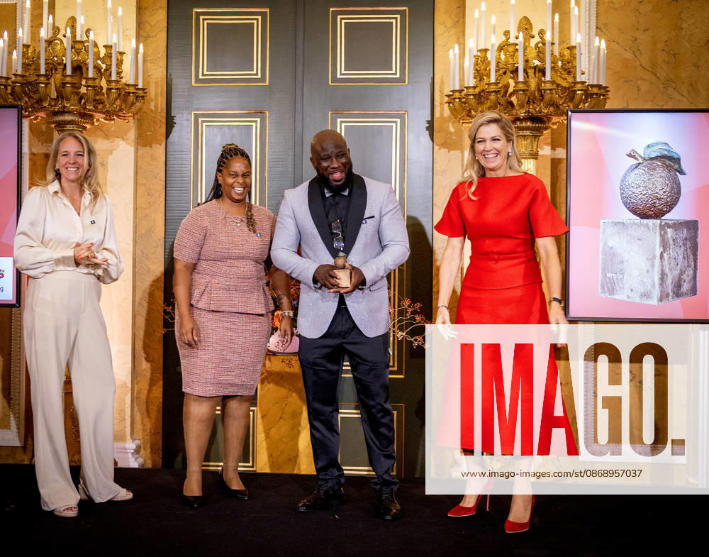 Palace Queen Maxima presented the 2026 Appeltjes van Oranje awards at palace Noordeinde in The Hague. Winner Mega D youth foundation Â