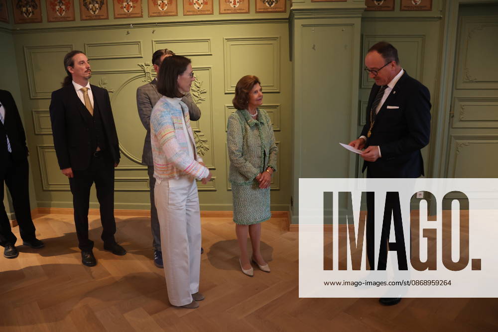 Countess Bettina Bernadotte, Count Björn Bernadotte, Queen Silvia of Sweden, and Uli Burchhardt at the Mentor Foundation’s anniversary celebration on Mainau Island, Mainau