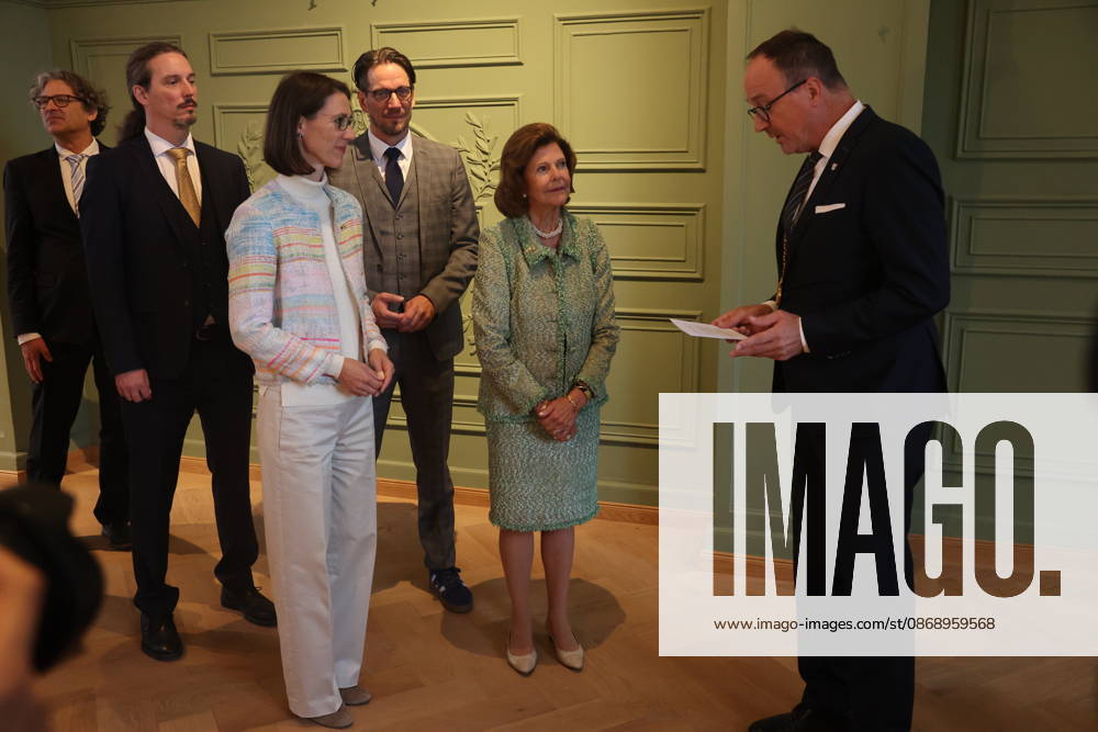 Countess Bettina Bernadotte, Count Björn Bernadotte, Queen Silvia of Sweden, and Uli Burchhardt at the Mentor Foundation’s anniversary celebration on Mainau Island, Mainau