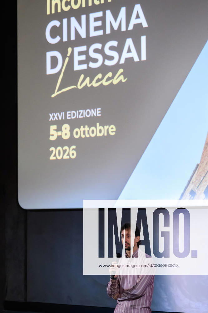 Director and producer Luca Severi presents his film I racconti del mare to the public at the closing of the Cinema d Essai series of meetings, Lucca, 08 10 2026 Lucca Italy - ZUMAa289 20261008_zia_a289_093