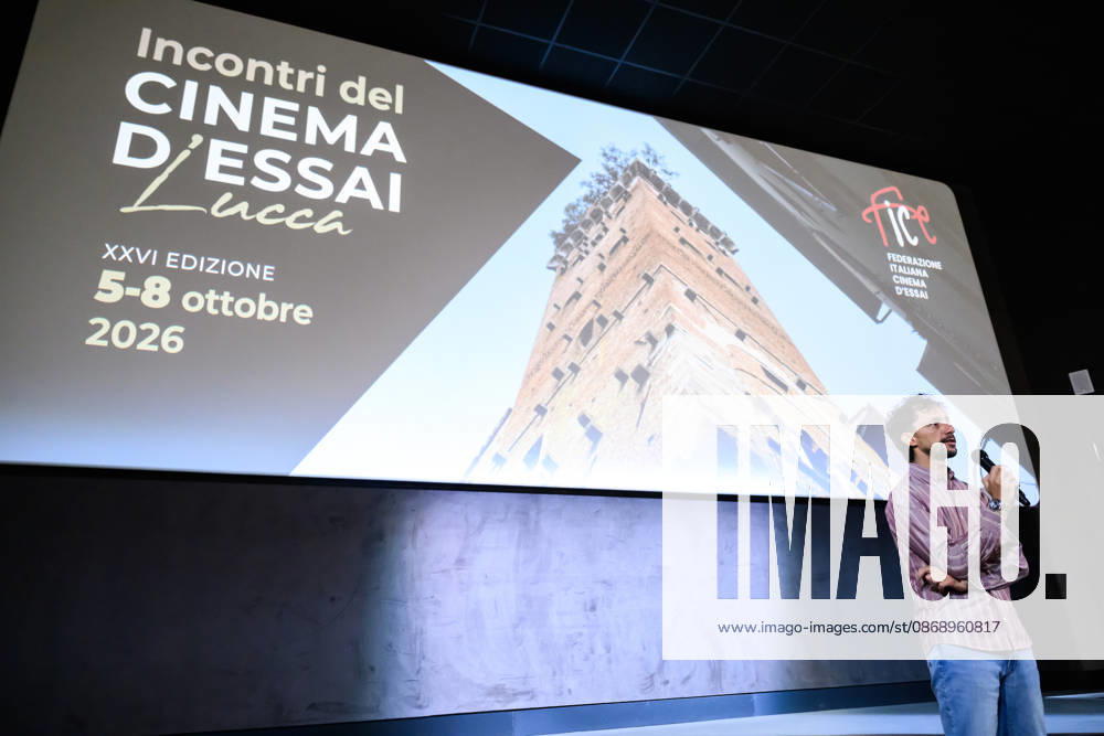 Director and producer Luca Severi presents his film I racconti del mare to the public at the closing of the Cinema d Essai series of meetings, Lucca, 08 10 2026 Lucca Italy - ZUMAa289 20261008_zia_a289_095