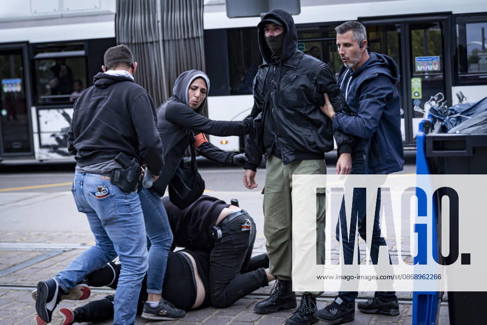 Clashes erupt during student protest in Strasbourg STRASBOURG, FRANCE - OCTOBER 8: A protester is detained by police officers during a spontaneous student demonstration in Strasbourg, France, on October 8, 2026. The demonstration moved through different areas of the city and was marked by clashes between protesters and police. Sathiri Kelpa Anadolu Strasbourg France. Editorial use only. Please get in touch for any other usage.