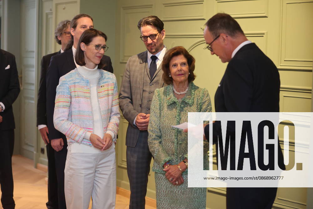 Countess Bettina Bernadotte, Count Björn Bernadotte, Queen Silvia of Sweden, and Uli Burchhardt at the Mentor Foundation’s anniversary celebration on Mainau Island, Mainau