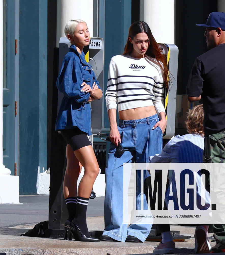 Amelia Halmin and Iris Law during DKNY Photoshoot in New York Top models Amelia Halmin and Iris Law are doing a photoshoot for DKNY in New York, NY on October 8, 2026. Photo by Dylan Travis ABACAPRESS.COM New York NY