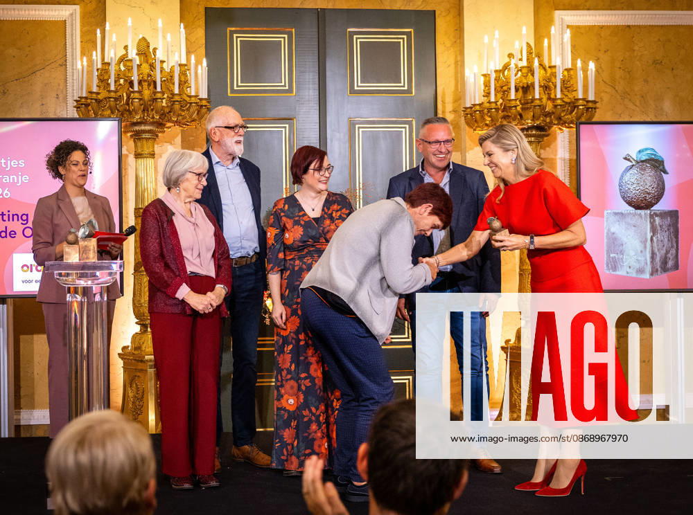 Presentation of the Appeltjes van Oranje awards. The Hague, The Netherlands. 8 Oct 2026 Queen Maxima at the presentation of the Appeltjes van Oranje awards at Noordeinde Palace in The Hague. The Hague The Netherlands