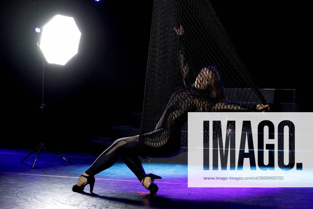 Herne, Revue Palast Ruhr: Press conference for the new show Iconics —a mix of cross-dressing, drag, live singing, acrobatics, and dance—featuring Sabrina Püschel