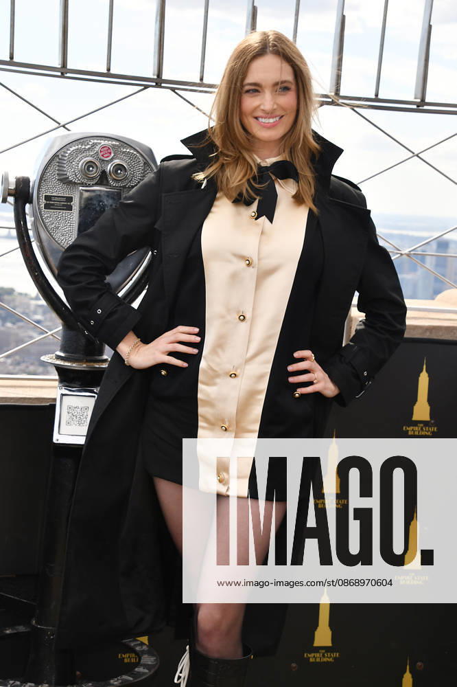 NEW YORK, NY- OCTOBER 8: Allegra Edwards at the Empire State Building to Celebrate the Premiere of CBS New Series, Eternally Yours on October 8, 2026 in New York City.