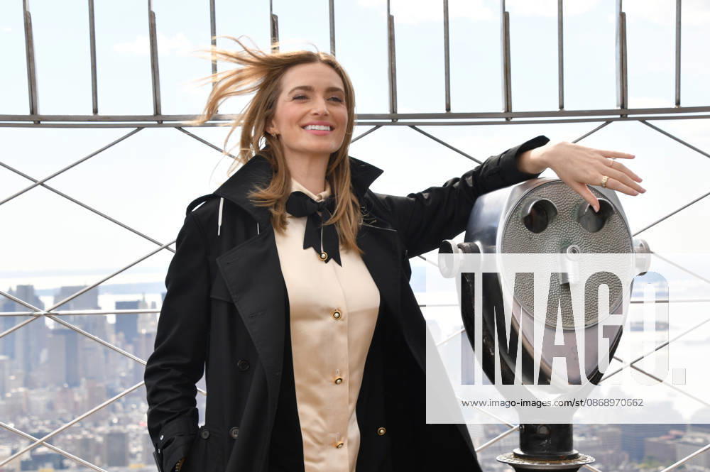 NEW YORK, NY- OCTOBER 8: Allegra Edwards at the Empire State Building to Celebrate the Premiere of CBS New Series, Eternally Yours on October 8, 2026 in New York City.