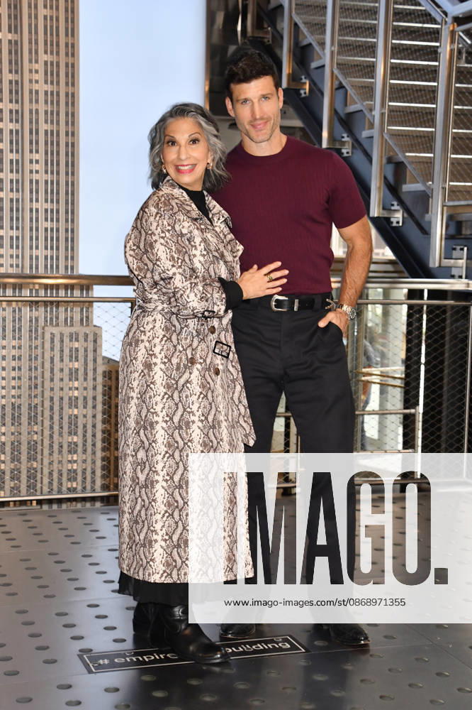NEW YORK, NY- OCTOBER 8: Rose Abdoo and Parker Young at the Empire State Building to Celebrate the Premiere of CBS New Series, Eternally Yours on October 8, 2026 in New York City.