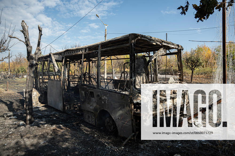 Russian Strike Hits Kramatorsk Buses A destroyed passenger bus is seen after a Russian strike in Kramatorsk, Donetsk region, Ukraine, on October 8, 2026. Ukrainian authorities said a Russian guided bomb struck two scheduled passenger buses in Kramatorsk at about 10:00. At least 30 people were killed and at least 18 wounded, while Ukraine s State Emergency Service later reported 33 deaths; public transport in Kramatorsk and nearby Sloviansk was suspended after the attack. Kramatorsk Donetsk Ukraine