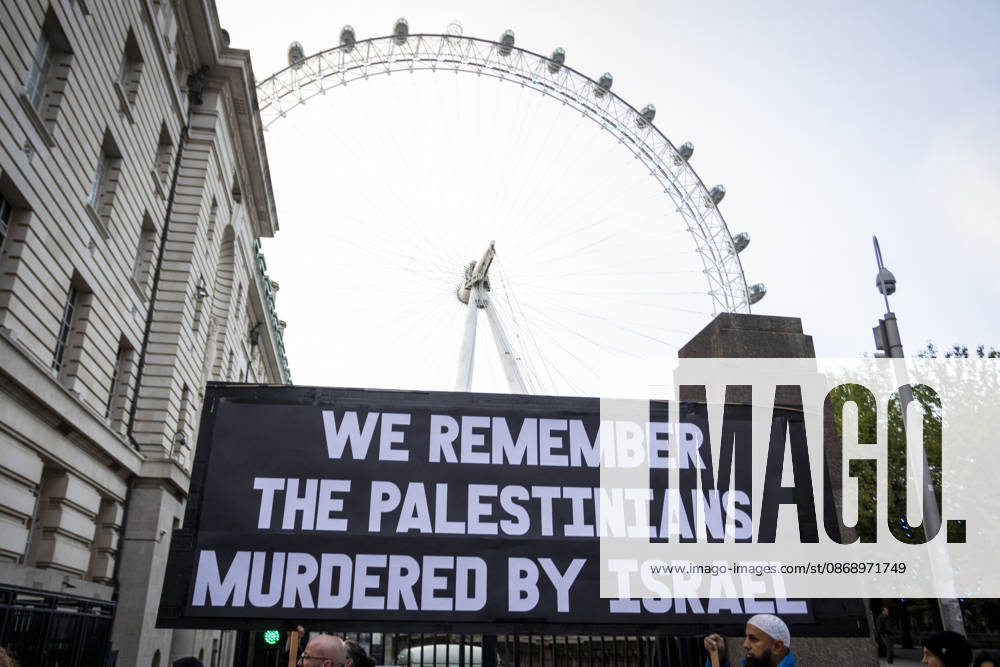 Pro-Palestine Silent Funeral Procession Central London, October 8, 2026 A pro-Palestine silent funeral procession took place in Central London, with demonstrators walking in silence to remember Palestinians killed in the conflict in Gaza. Participants carried Palestinian flags and placards, while some held a coffin and others carried effigies wrapped in burial shrouds, symbolising those killed in the conflict., Credit:Zak Irfan Avalon