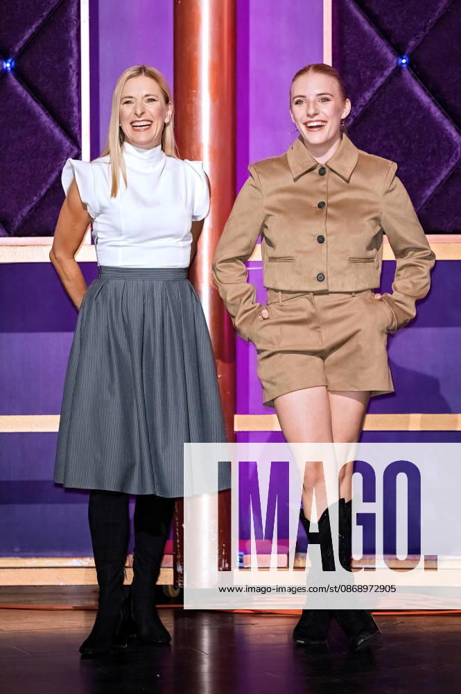 MDR Riverboat singer Stefanie Hertel with her daughter Johanna Mross during the taping of the MDR talk show Riverboat on October 8, 2026, at Mediacity Leipzig 20261008SFL0006