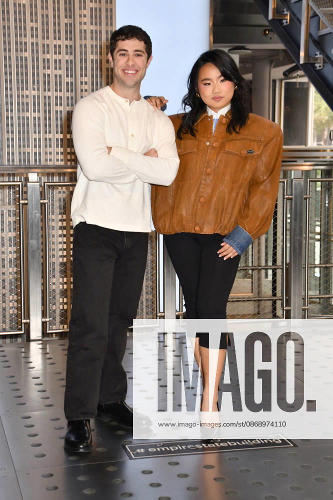 NEW YORK, NY- OCTOBER 8: Jaren Lewison and Helen J. Shen at the Empire State Building to Celebrate the Premiere of CBS New Series, Eternally Yours on October 8, 2026 in New York City. Credit: AdMedia New York City USA - ZUMAa123 20261008_zaa_a123_077