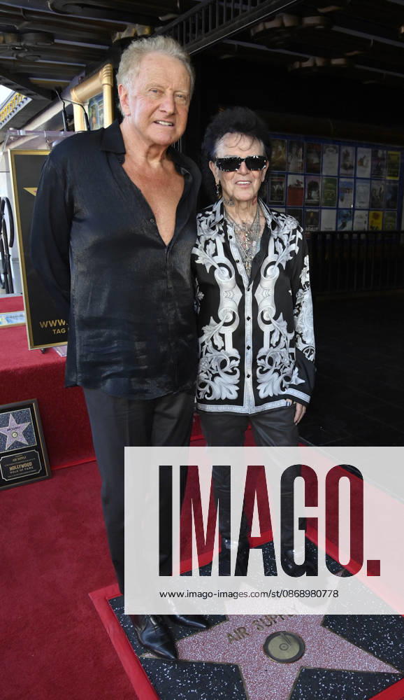Graham Russell (L) and Russell Hitchcock of the rock duo Air Supply stand on their star during an unveiling ceremony honoring them with the 2,859th star on the Hollywood Walk of Fame in Los Angeles on Thursday October 8, 2026. LAP2026100826 JIMxRUYMEN