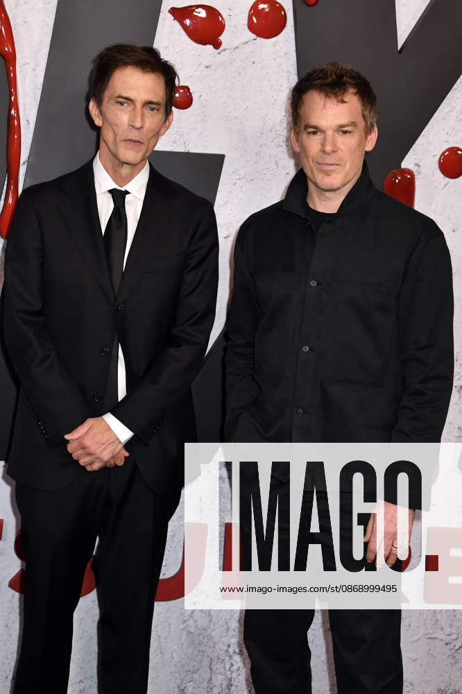 NEW YORK, NY - OCTOBER 8: Desmond Harrington and Michael C. Hall at Dexter 20th Anniversary Celebration & Dexter: Resurrection Season 2 premiere at Chelsea Industrial on October 8, 2026 in New York City.