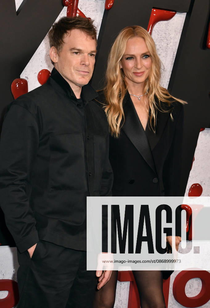 NEW YORK, NY - OCTOBER 8: Michael C. Hall and Uma Thurman at Dexter 20th Anniversary Celebration & Dexter: Resurrection Season 2 premiere at Chelsea Industrial on October 8, 2026 in New York City.