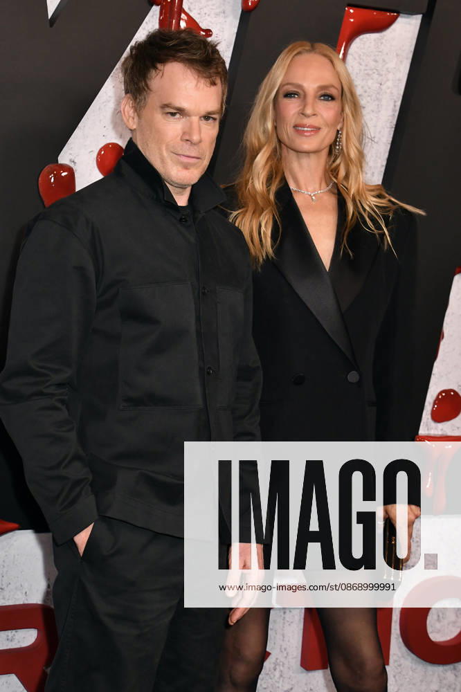 NEW YORK, NY - OCTOBER 8: Michael C. Hall and Uma Thurman at Dexter 20th Anniversary Celebration & Dexter: Resurrection Season 2 premiere at Chelsea Industrial on October 8, 2026 in New York City.
