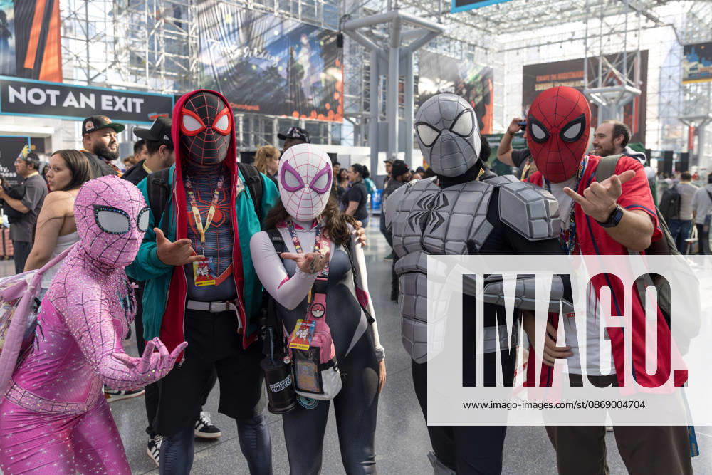 People in costumes and makeup pose during New York Comic Con 2026 at the Javits Center in New York City, United States, on Thursday, October 8, 2026. New York USA - ZUMAc233 20261008_zsp_c233_045