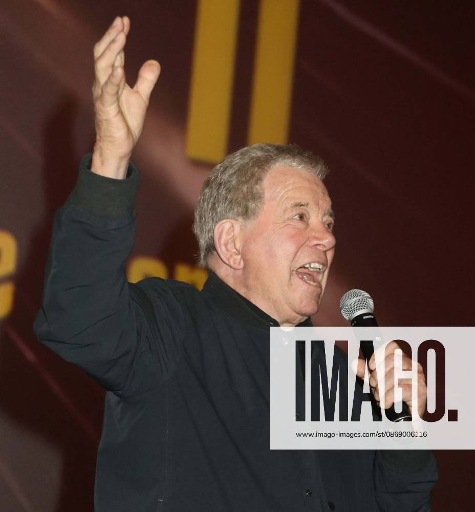 Actor WILLIAM SHATNER seen during the introduction for the New York All Media Premiere Screening of The Sixty-Year Mission - How Star Trek Changed Television and the World held at Regal Times Square Theaters. New York USA - ZUMAk03_ 20261008_zaf_k03_059