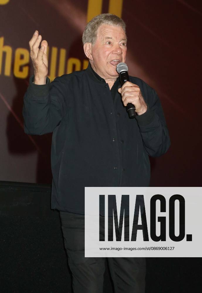 Actor WILLIAM SHATNER seen during the introduction for the New York All Media Premiere Screening of The Sixty-Year Mission - How Star Trek Changed Television and the World held at Regal Times Square Theaters. New York USA - ZUMAk03_ 20261008_zaf_k03_060