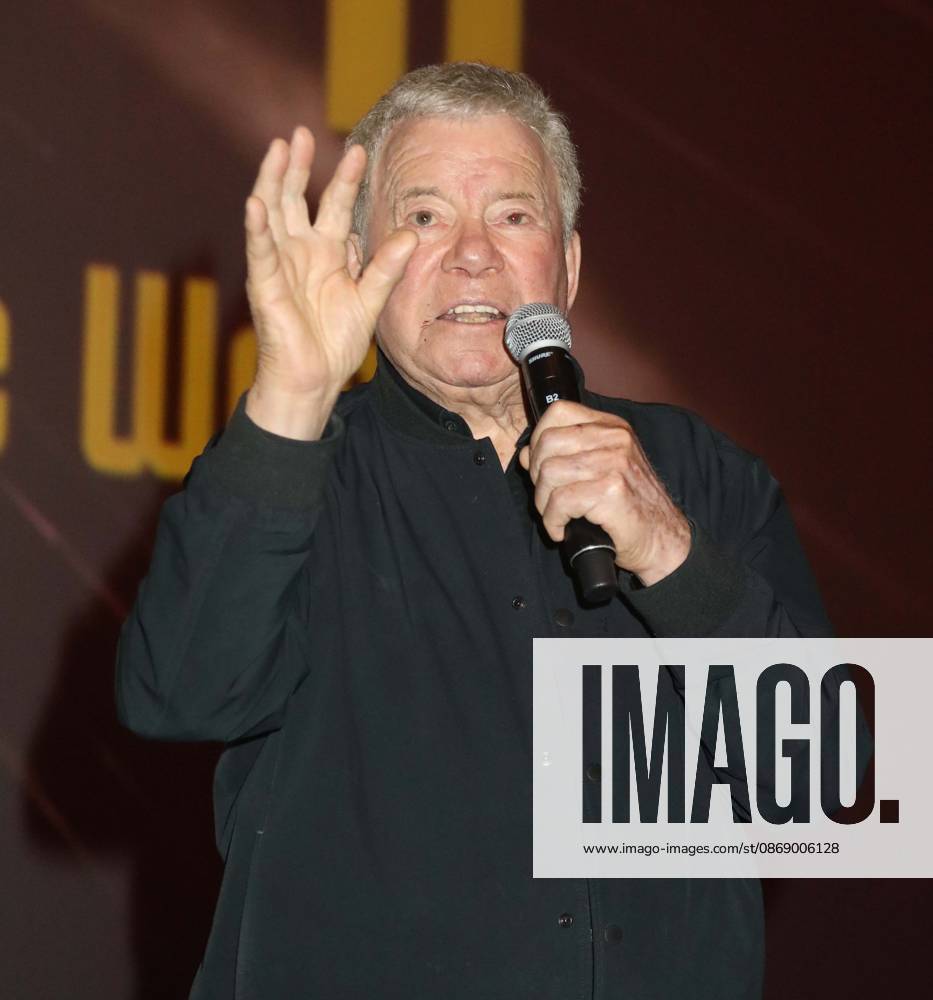 Actor WILLIAM SHATNER seen during the introduction for the New York All Media Premiere Screening of The Sixty-Year Mission - How Star Trek Changed Television and the World held at Regal Times Square Theaters. New York USA - ZUMAk03_ 20261008_zaf_k03_061