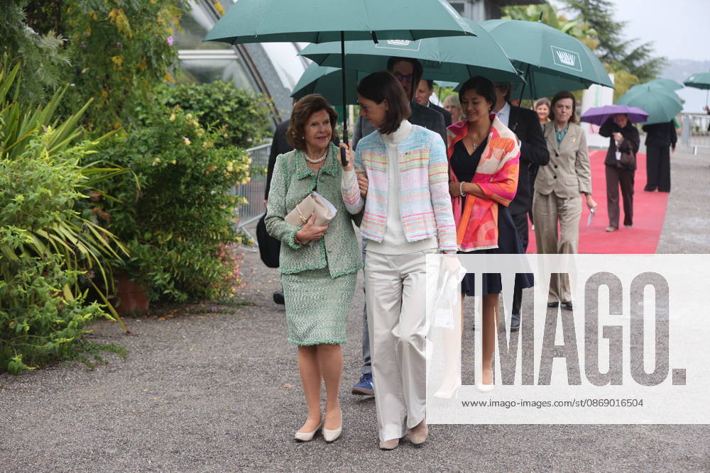 Queen Silvia of Sweden and Countess Bettina Bernadotte at the Mentor Foundation’s anniversary celebration on Mainau Island, Mainau