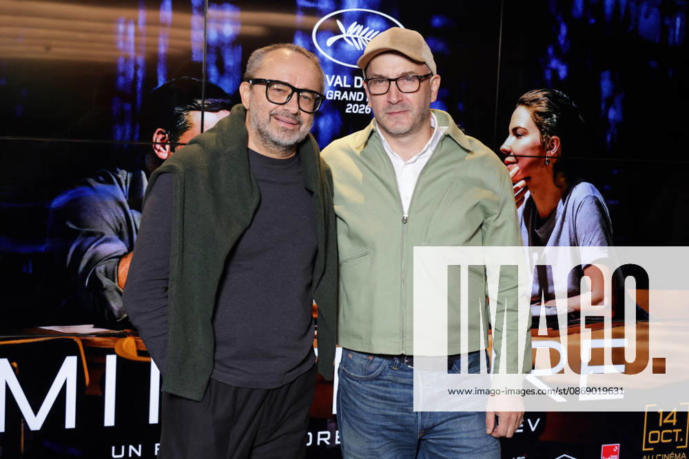 Exclusive - Minotaure Premiere - Paris Exclusive - Andrei Zviaguintsev and Evgueni Galperine attend the photocall for the premiere of The Minotaure held at the UGC Les Halles Cinema in Paris, France on October 8, 2026. Photo by David Boyer ABACAPRESS.COM Paris France