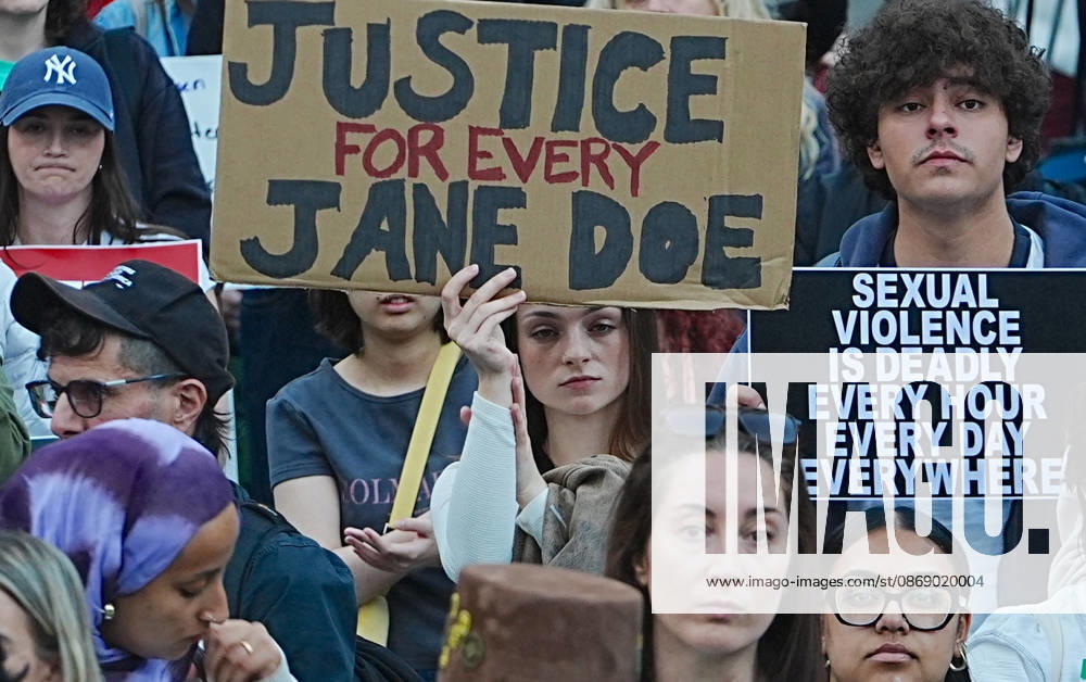Stop sexual violence day of action rally takes place in Manhattan s Foley Square following Cornell lawsuit NEW YORK, UNITED STATES - OCTOBER 08: A Stop sexual violence day of action rally takes place in Foley Square, Manhattan, on Thursday, October 8, 2026, in the wake of Cornell University rape accusations in New York City, U.S. Selcuk Acar Anadolu New York United States. Editorial use only. Please get in touch for any other usage.