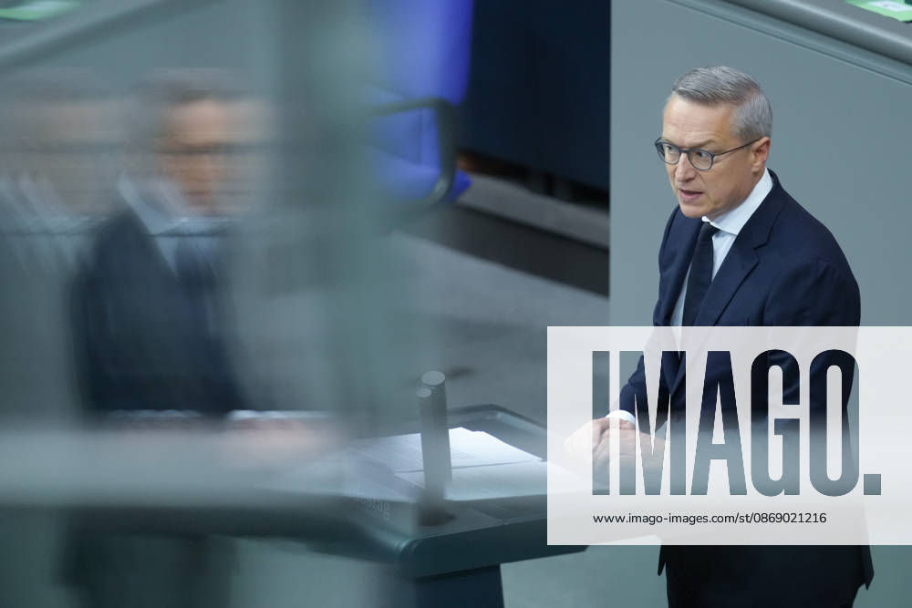 German Bundestag, 100th Plenary Session: A portrait of Dr. Karsten Wildberger, Federal Minister for Digitalization and State Modernization, during his speech on the amendment to the Telecommunications Act at the 100th session of the German Bundestag in Berlin, October 9, 2026, Berlin, Berlin, Germany