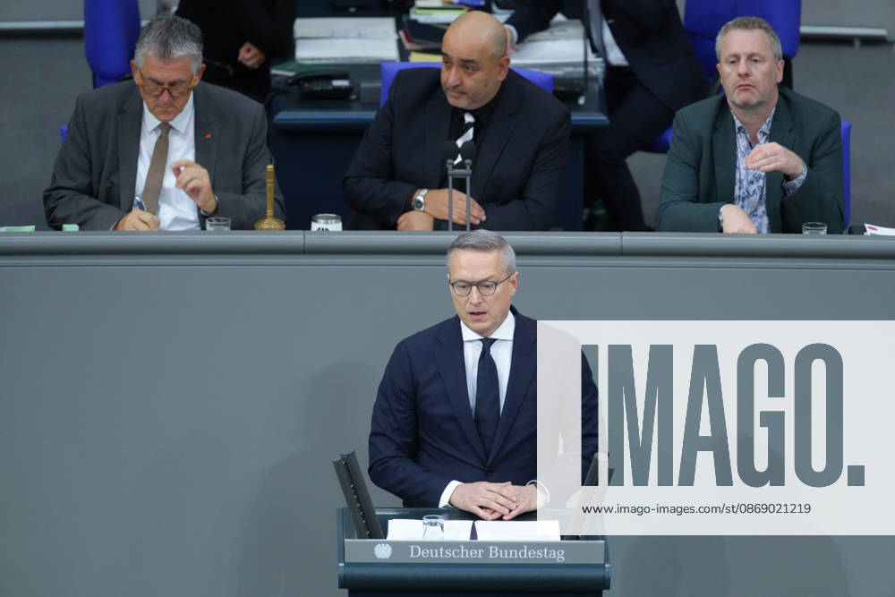 German Bundestag, 100th Plenary Session: A portrait of Dr. Karsten Wildberger, Federal Minister for Digitalization and State Modernization, during his speech on the amendment to the Telecommunications Act at the 100th session of the German Bundestag in Berlin, October 9, 2026, Berlin, Berlin, Germany
