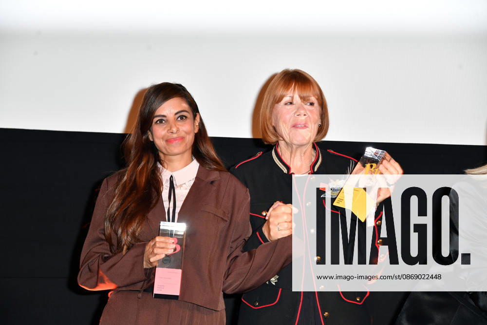 Collien Fernandes and Gisele Pelicot at the 2026 Brigitte Award ceremony at the Kino International in Berlin on October 8, 2026