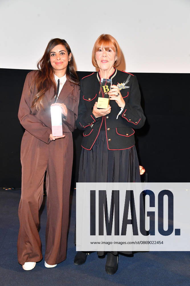 Collien Fernandes and Gisele Pelicot at the 2026 Brigitte Award ceremony at the Kino International in Berlin on October 8, 2026