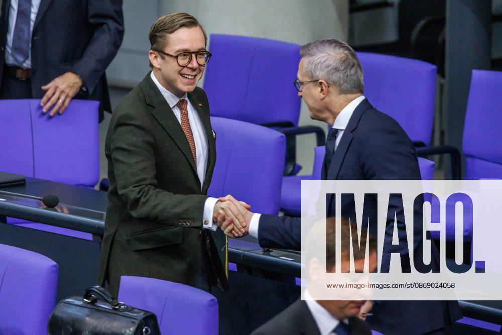 Bundestag: Philipp Amthor (CDU) and Karsten Wildberger (CDU), Federal Minister for Digital Affairs and State Modernization, at the German Bundestag on October 9, 2026, in Berlin, Berlin, Berlin, Germany, Bundestag
