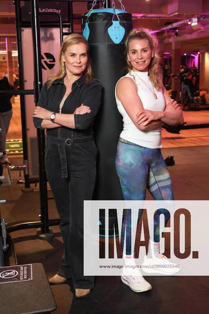 Actress Andrea Lüdke with boxer Natalie Zimmermann; fitness equipment instead of a red carpet—the Sports Club’s 20th fitness studio opened in Hamburg’s Poppenbüttel district, where celebrity guests immediately tried out the fitness and wellness equipment, including the ladies’ area, saunas, and relaxation pool, spread across 5,000 square meters, Hamburg