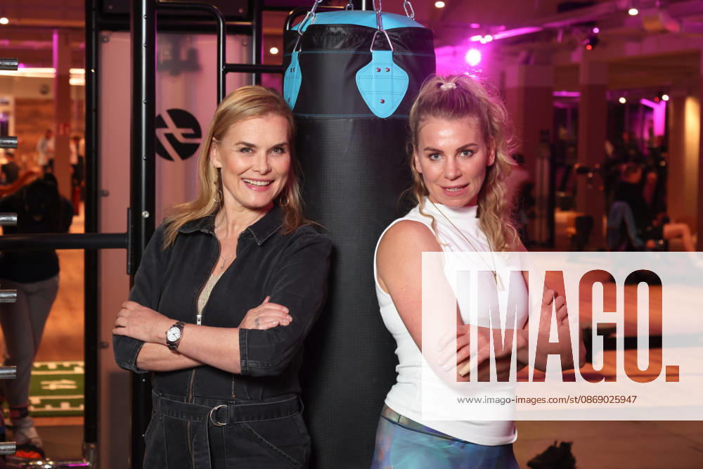 Actress Andrea Lüdke with boxer Natalie Zimmermann; fitness equipment instead of a red carpet—the Sports Club’s 20th fitness studio opened in Hamburg’s Poppenbüttel district, where celebrity guests immediately tried out the fitness and wellness equipment, including the ladies’ area, saunas, and relaxation pool, spread across 5,000 square meters, Hamburg